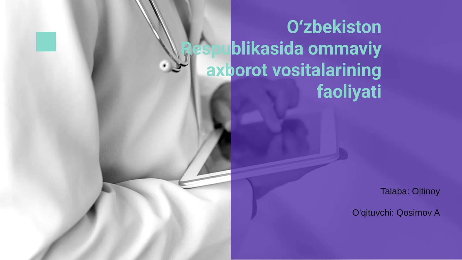 Oʻzbekiston Respublikasida ommaviy axborot vositalarining faoliyati