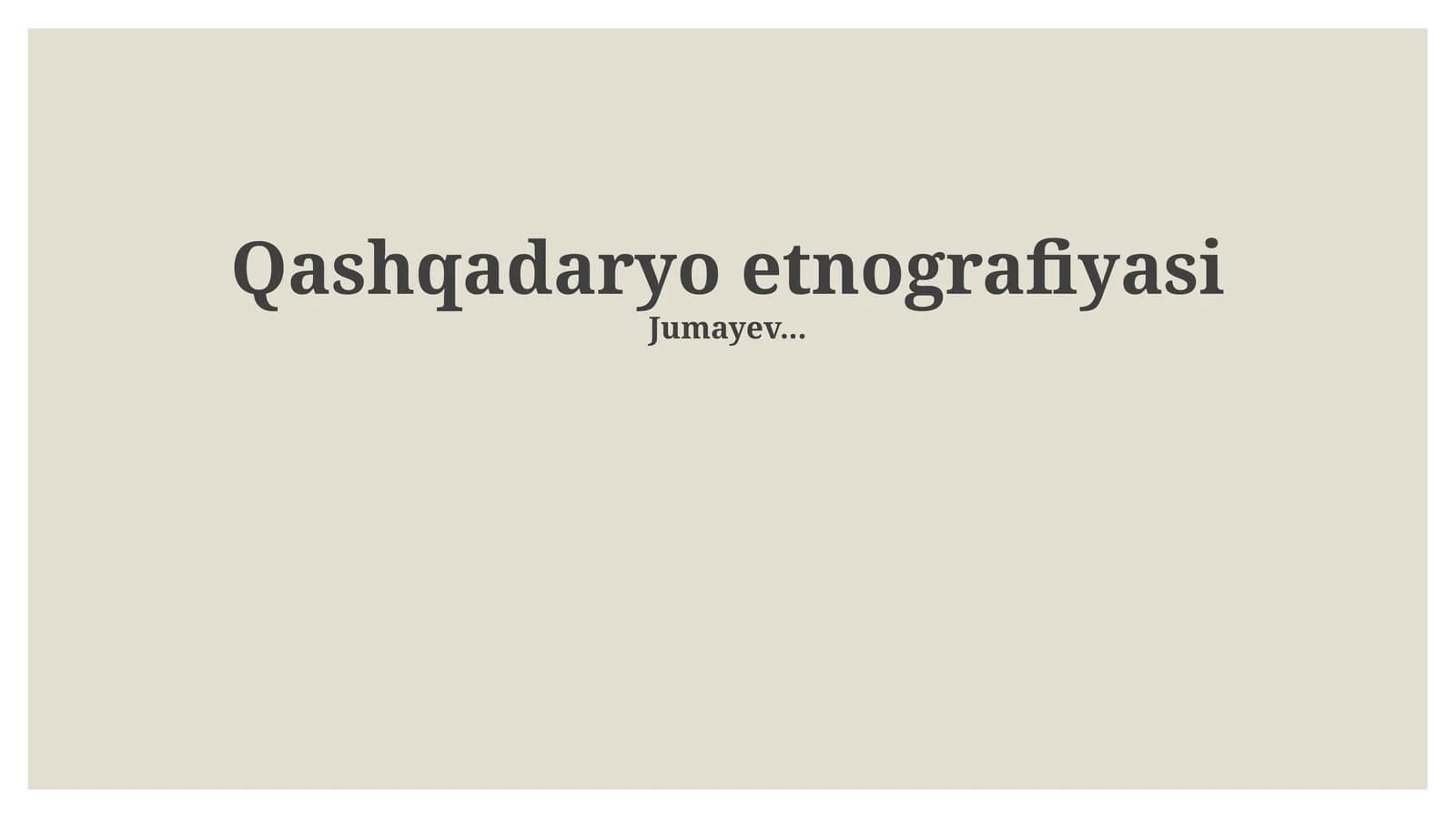 Qashqadaryo etnografiyasi