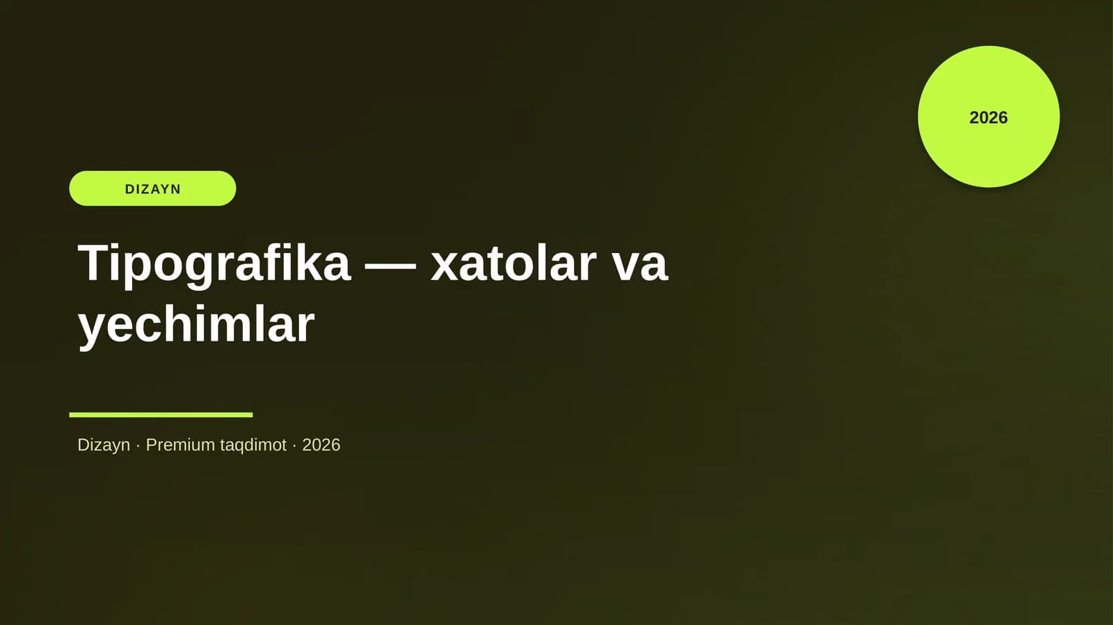 Tipografika — xatolar va yechimlar