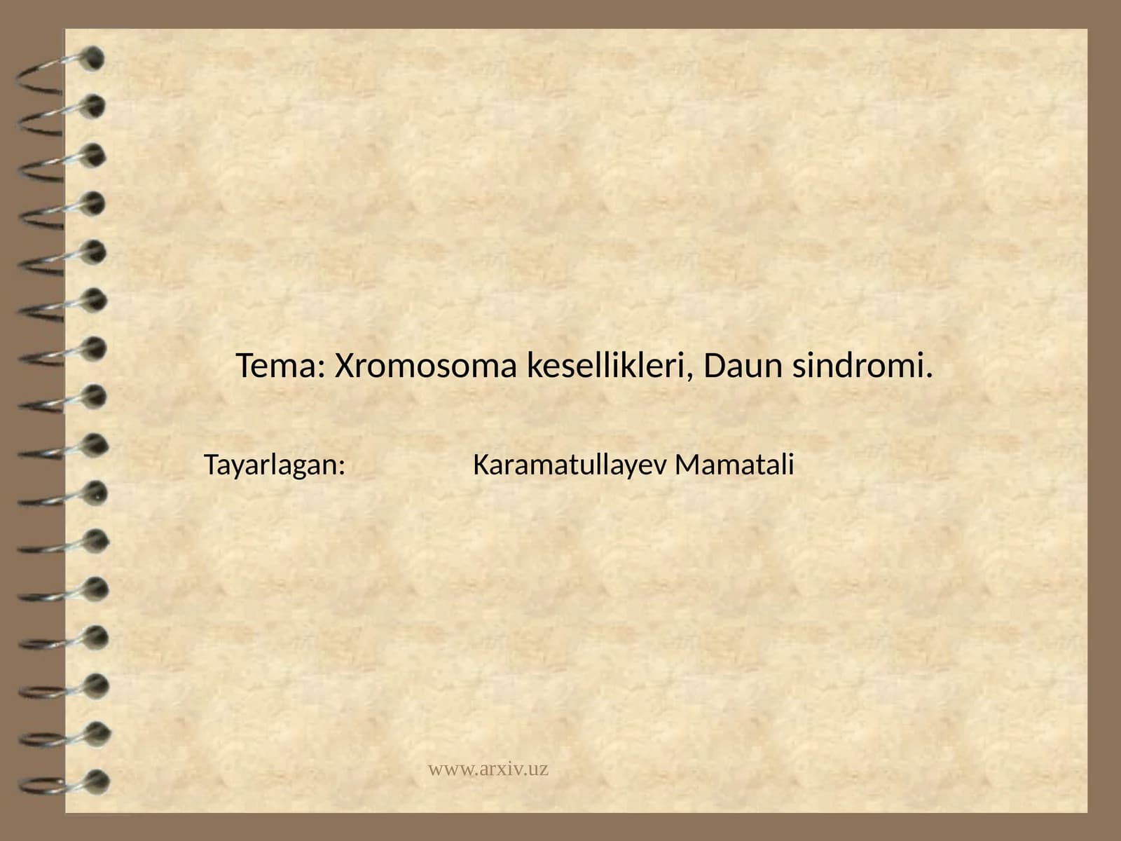 Xromosoma kesellikleri, Daun sindromi