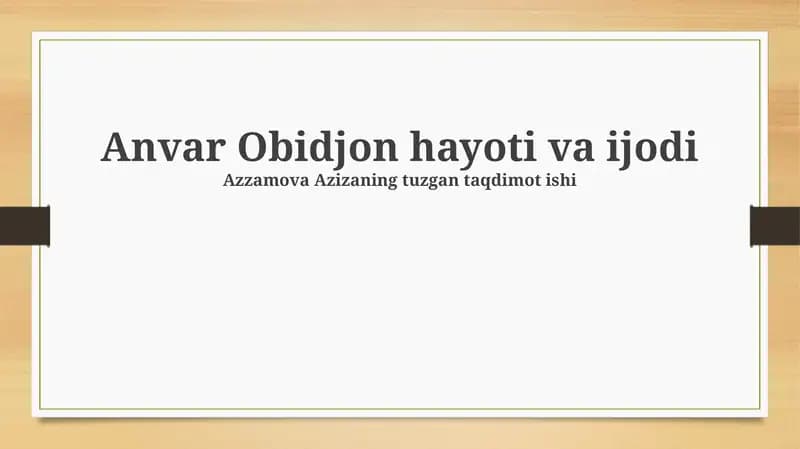 Xotiralar va Baholovlar