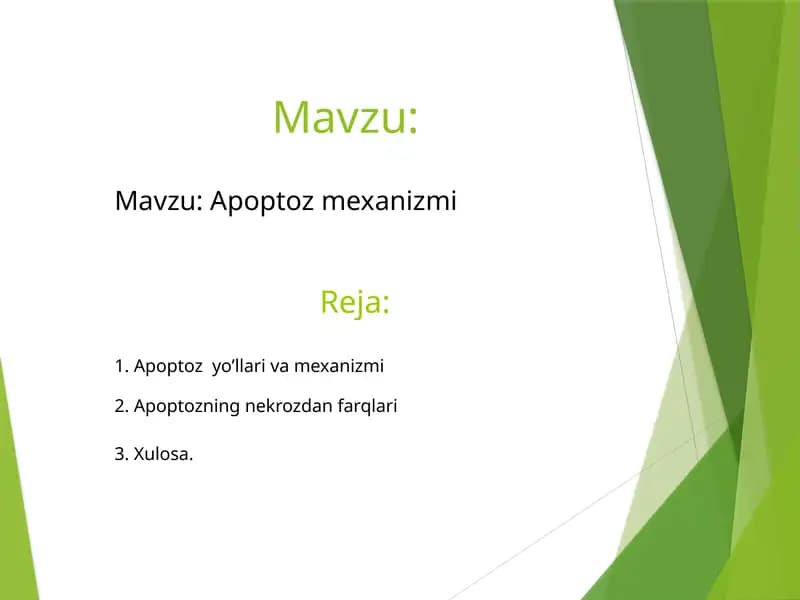 Apoptoz mexanizmi