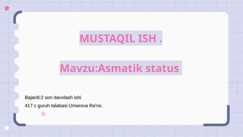 Asmatikstatus