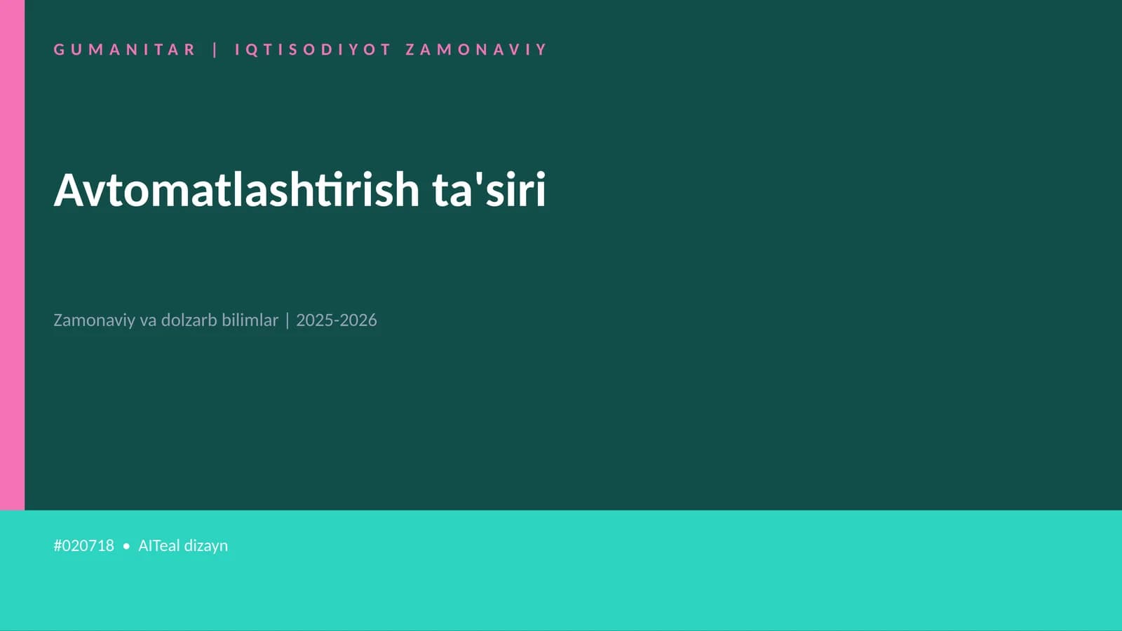 Avtomatlashtirish ta'siri