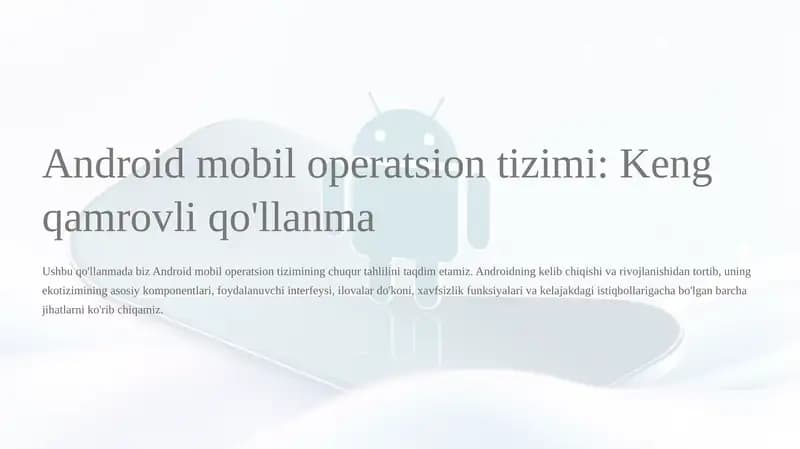 Android mobil operatsion tizimi