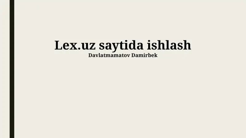Lex.Uzda Ishga Qabul Qilish Jarayoni