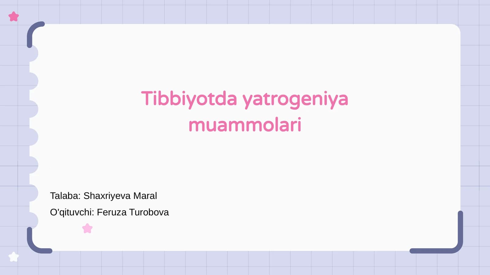 Tibbiyotda yatrogeniya muammolari