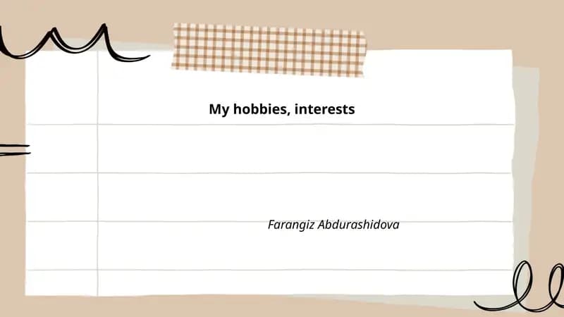 My favorite hobby