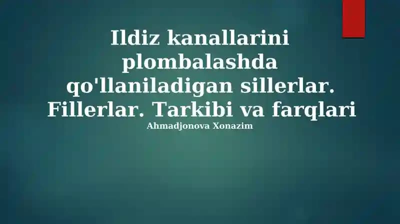 Root kanal sealerlari