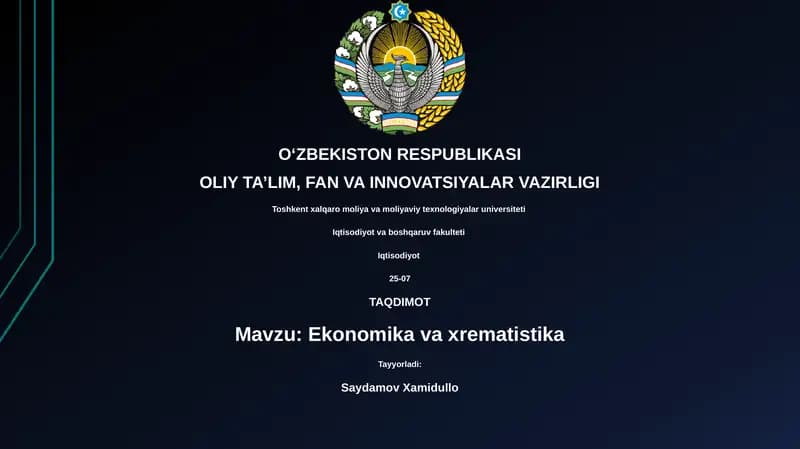 Ekonomika va xrematistika