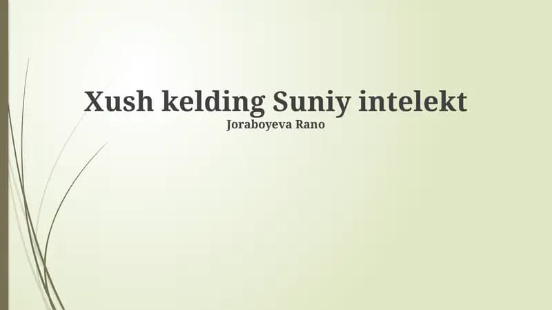Sun'iy intelekt