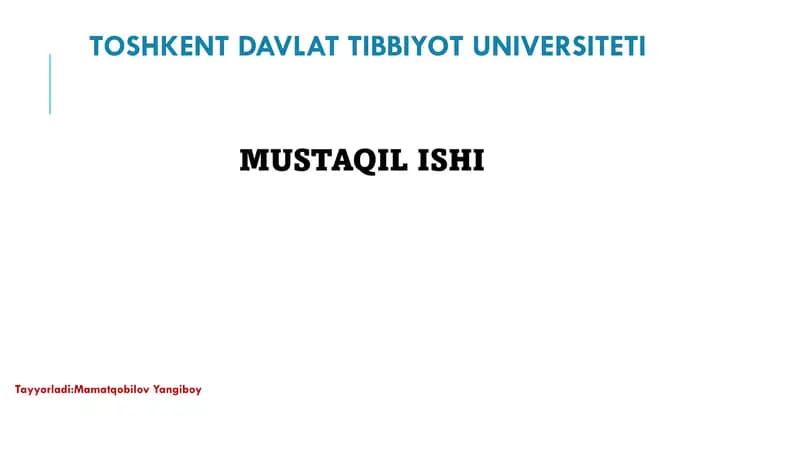 Jigar kasalliklari haqida ma'lumot.