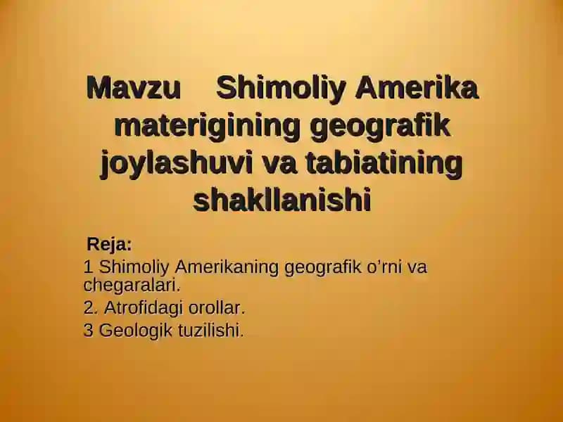 Shimoliy Amеrika matеrigi