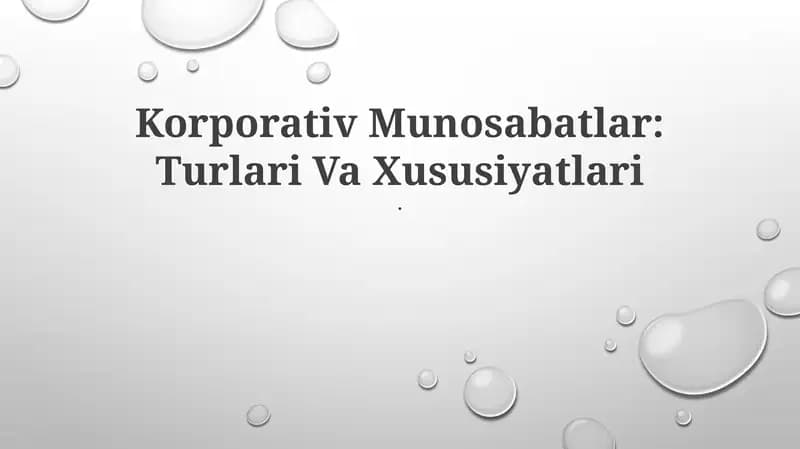 Korporativ Munosabatlar