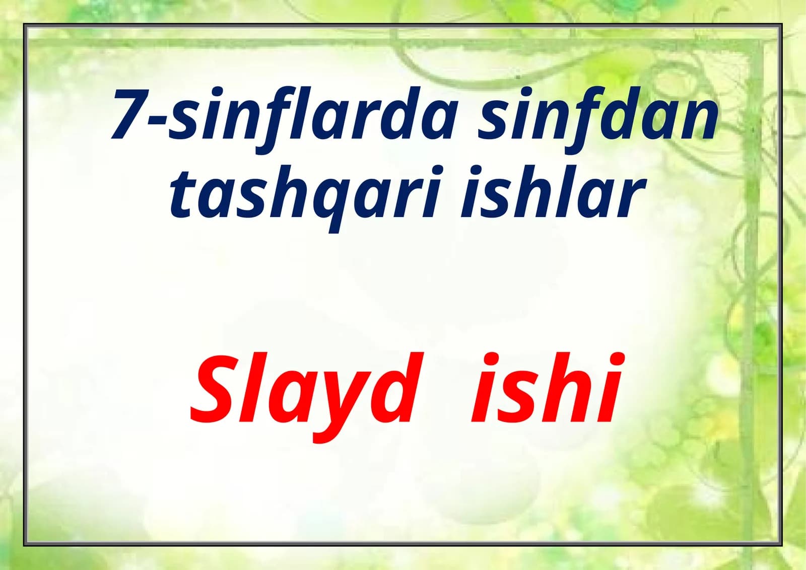 Kimyoo’qitishmetodikasi kursi