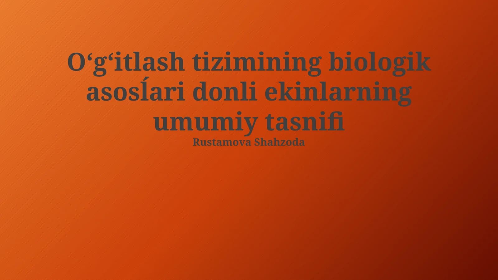 Don Ekinlarining Umumiy Tasnifi