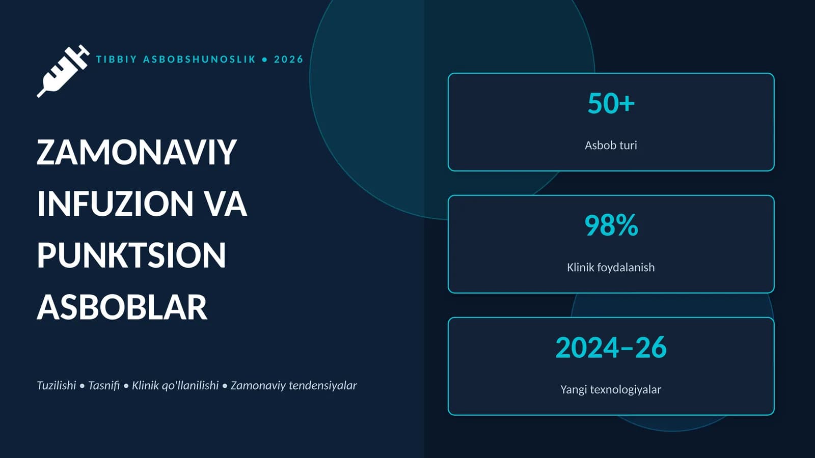 TIBBIY ASBOBSHUNOSLIK • 2026