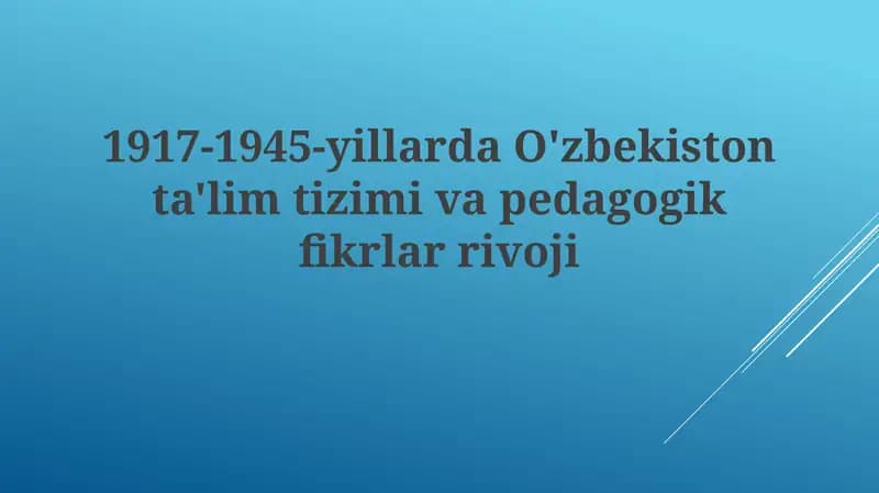 Миллий мактабларнинг ривожланиши ва муаммолари