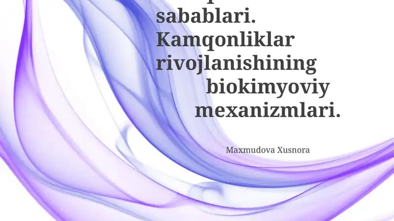 Anemiya turlari va sabablari