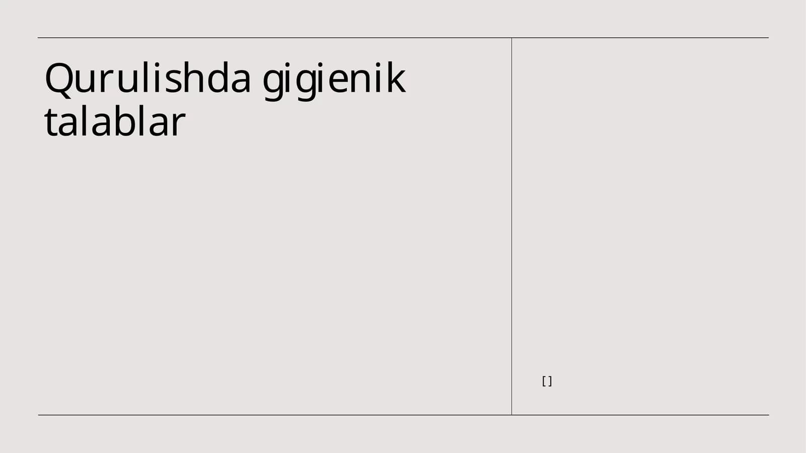 Qurulishda gigienik talablar