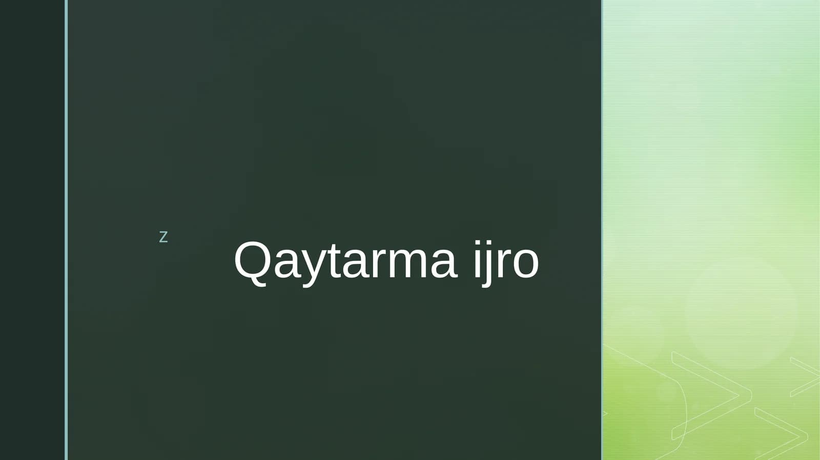 Qaytarma ijro