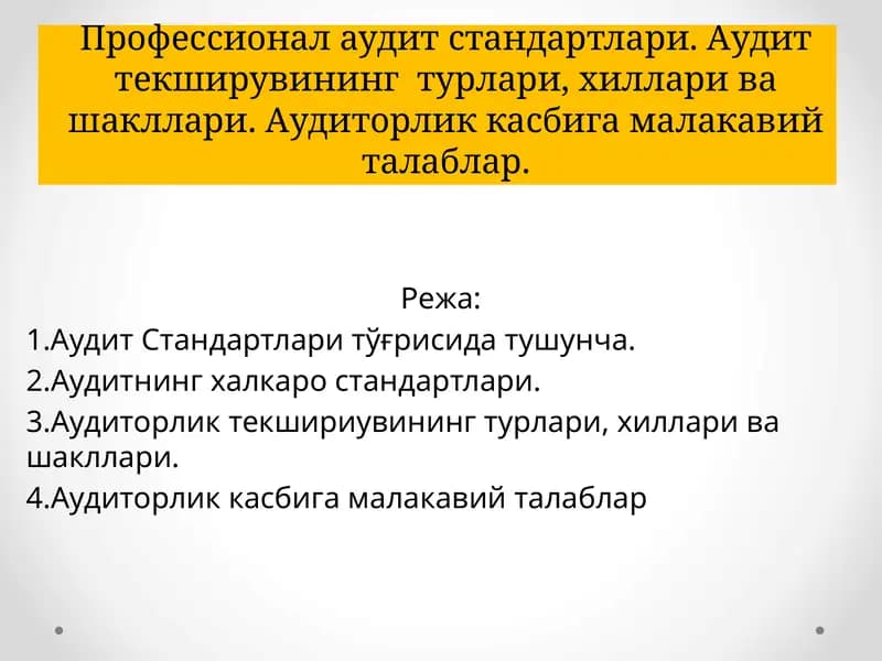 Аудит стандартлари
