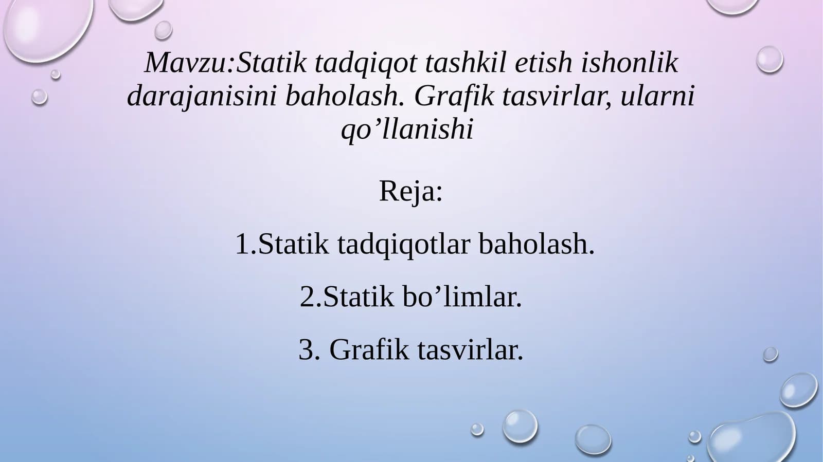 Statiktadqiqotlarbaholash