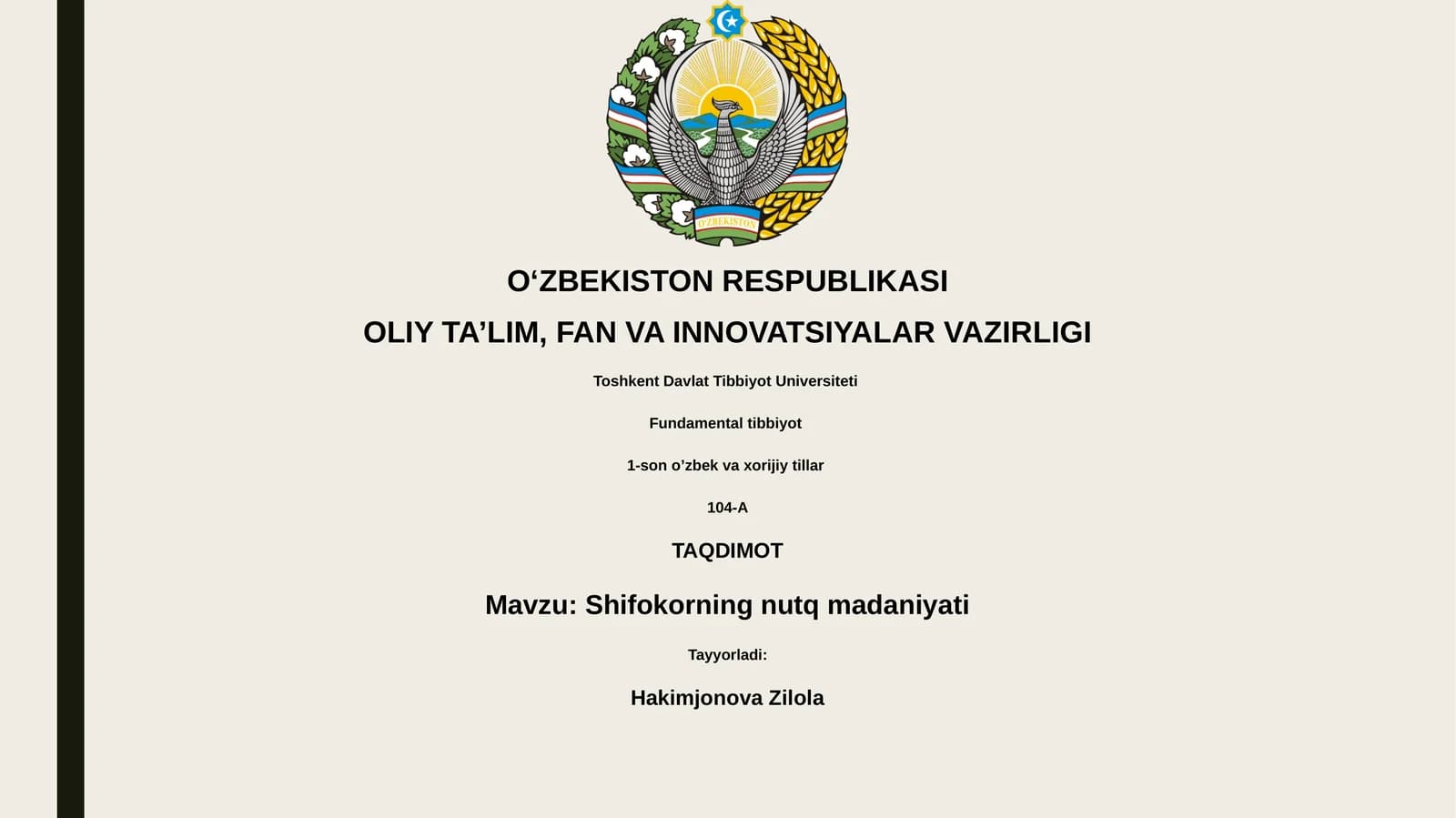 Shifokorning nutq madaniyati