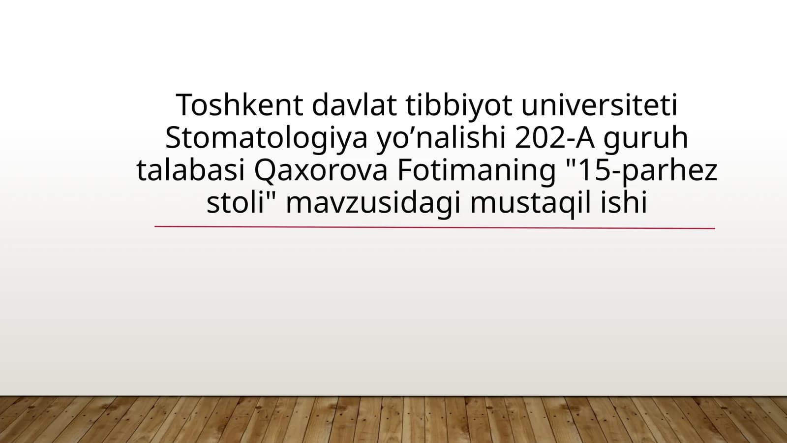 15-parhez stoli