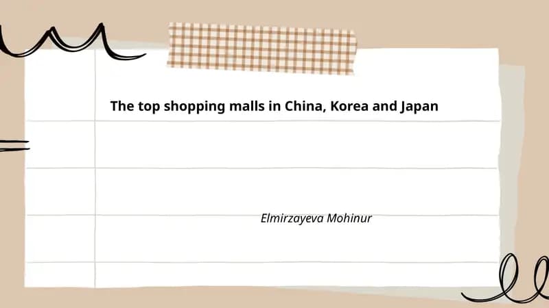 Shopping Mall Culture in East Asia