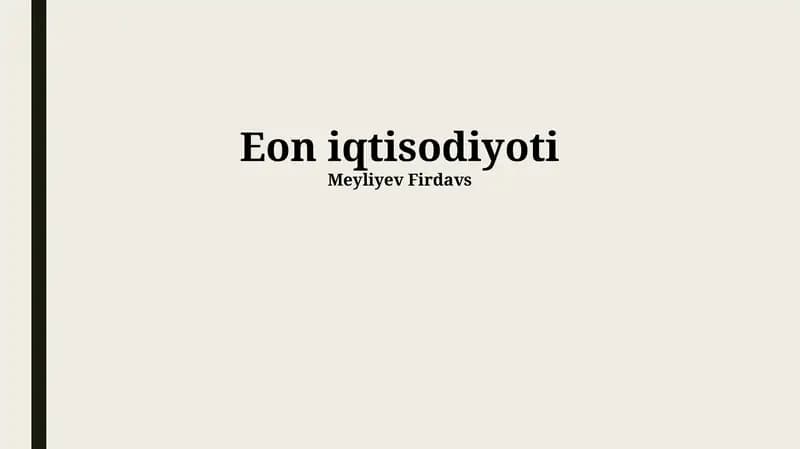 Eon iqtisodiyoti