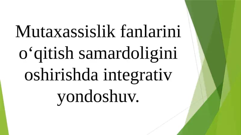 Integrativ pedagogika fani
