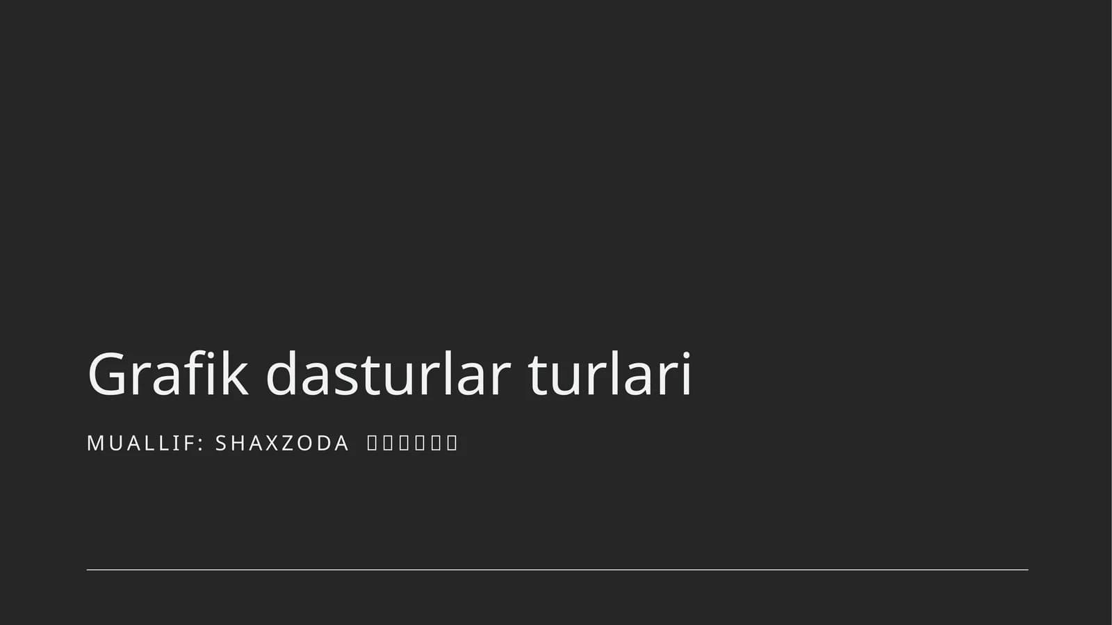 Grafik dasturlar turlari