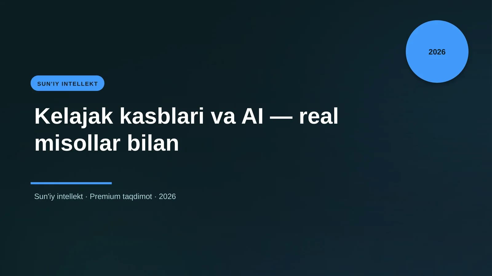 Kelajak kasblari va AI — real misollar bilan