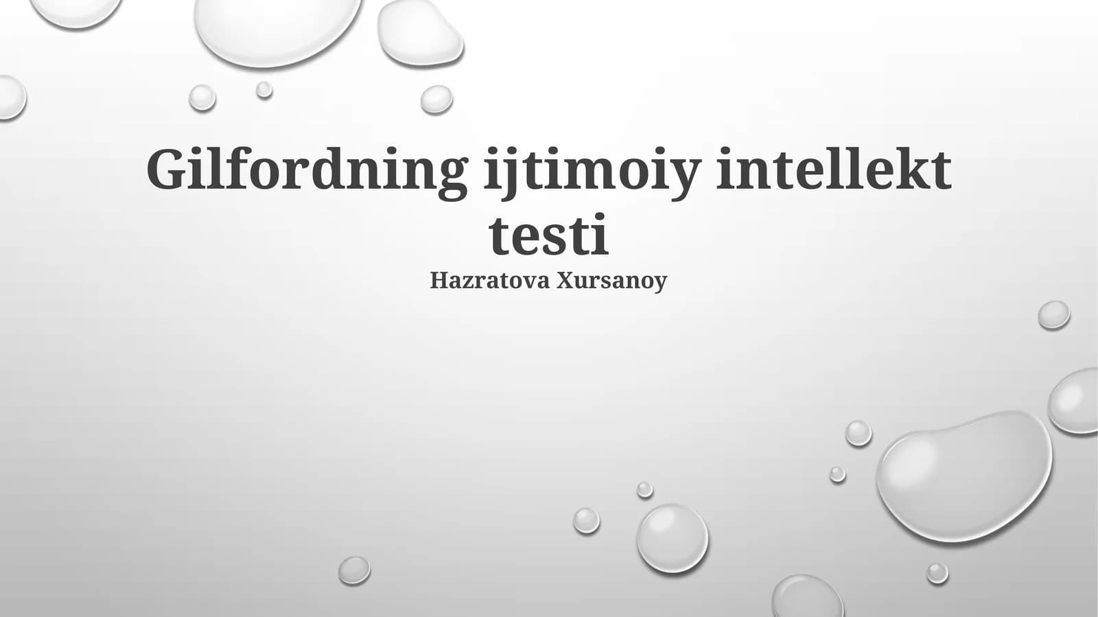 Gilfordning ijtimoiy intellekt testi