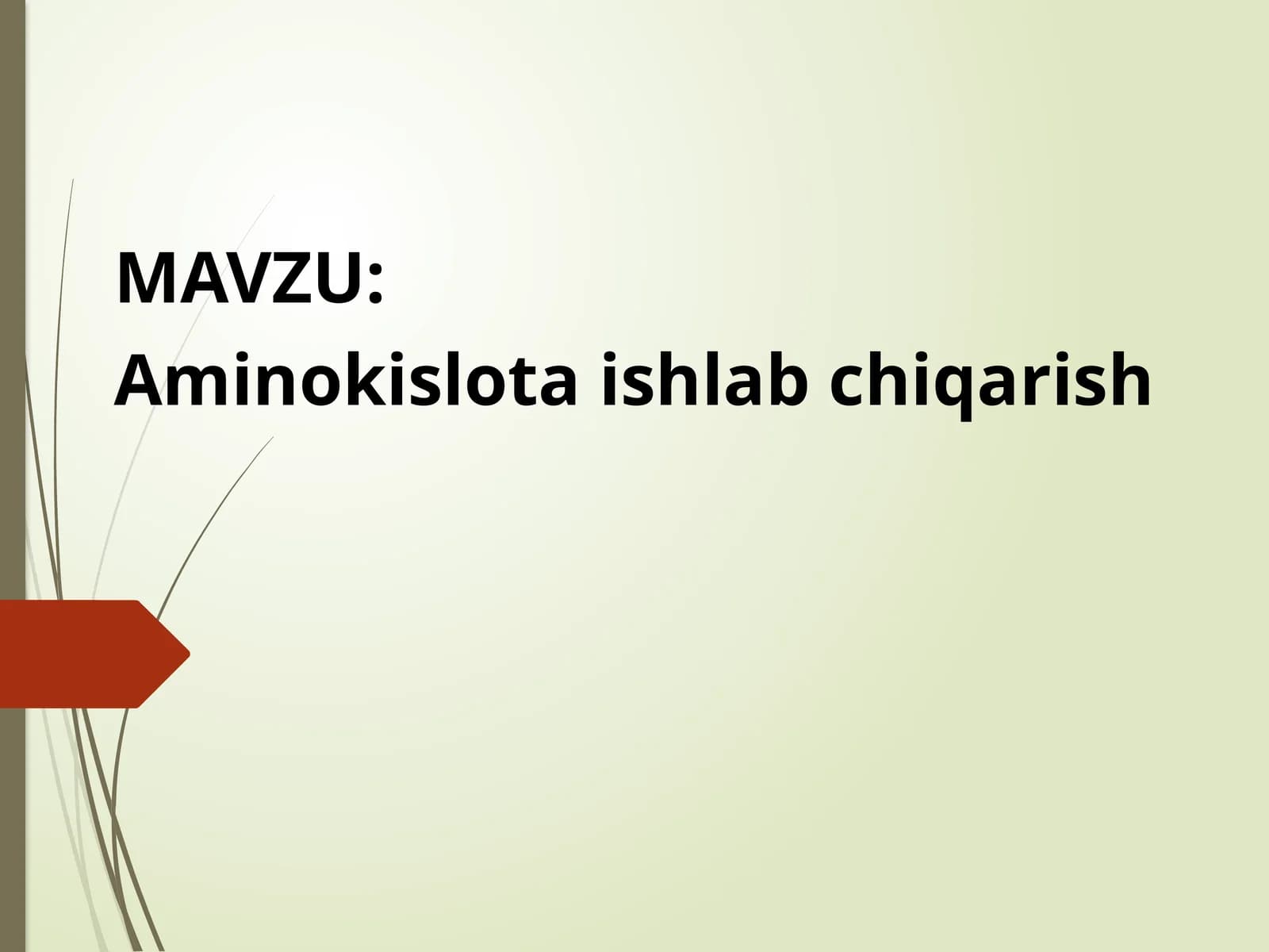 Aminokislota ishlab chiqarish