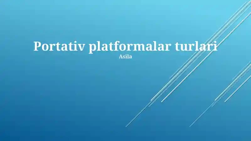 Portativ platformalar turlari
