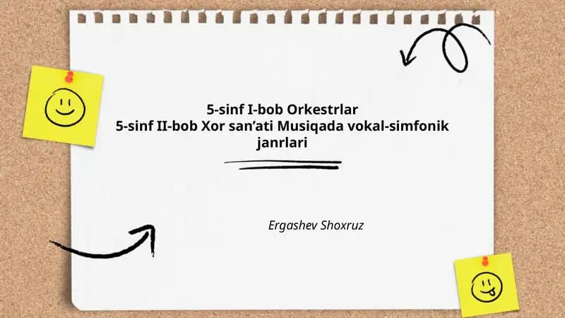 5-sinf I-bob Orkestrlar
