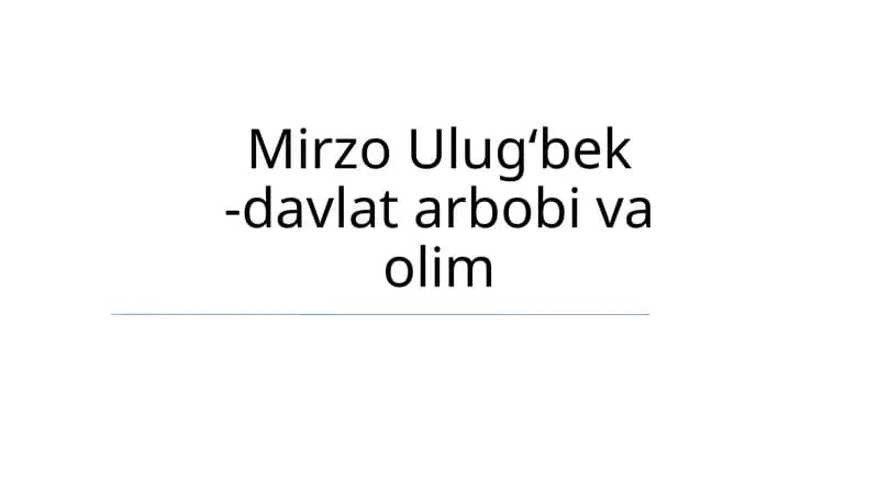 Ulug'bek Rasadxonasi va uning Ilmiy Hissasi