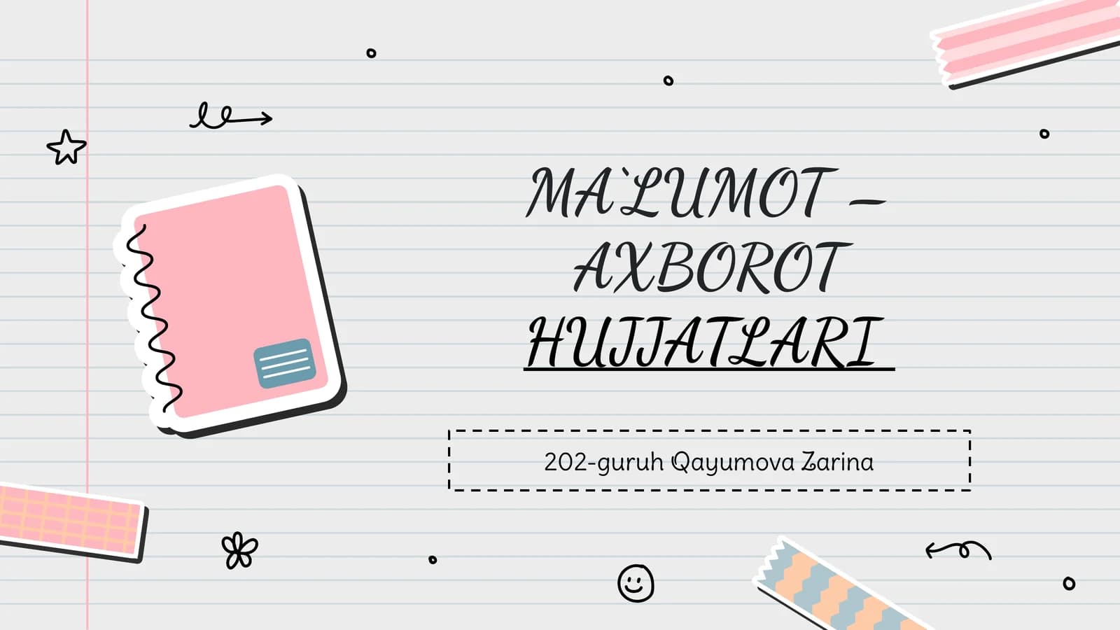 MA‘LUMOT–AXBOROTHUJJATLARI