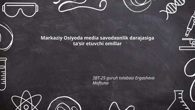 Media savodxonlik darajasiga ta’sir etuvchi omillar