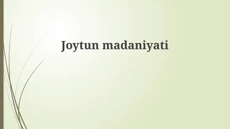 Joytun madaniyati