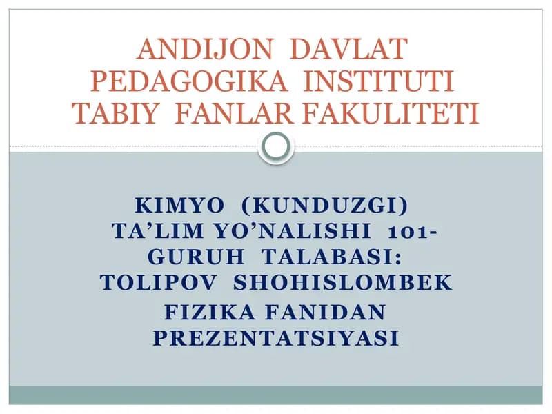 KUCH  VA  IMPULS