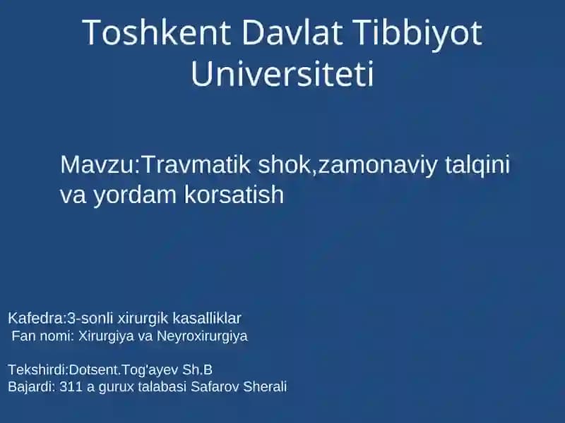 Travmatik shok