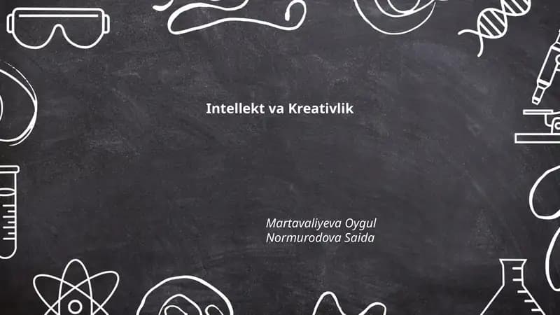 Intellekt va Kreativlik