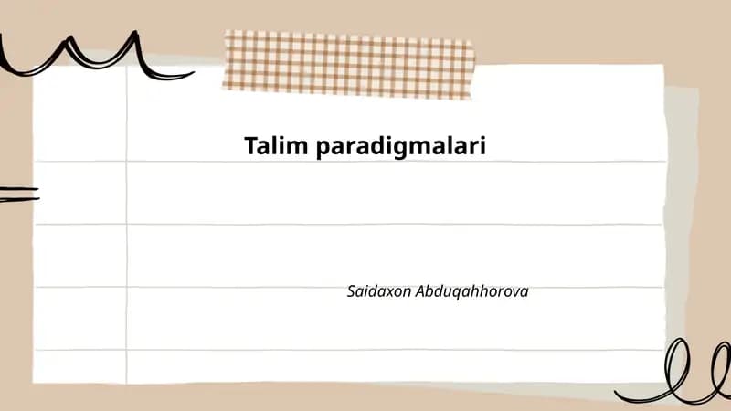 Talim paradigmalari