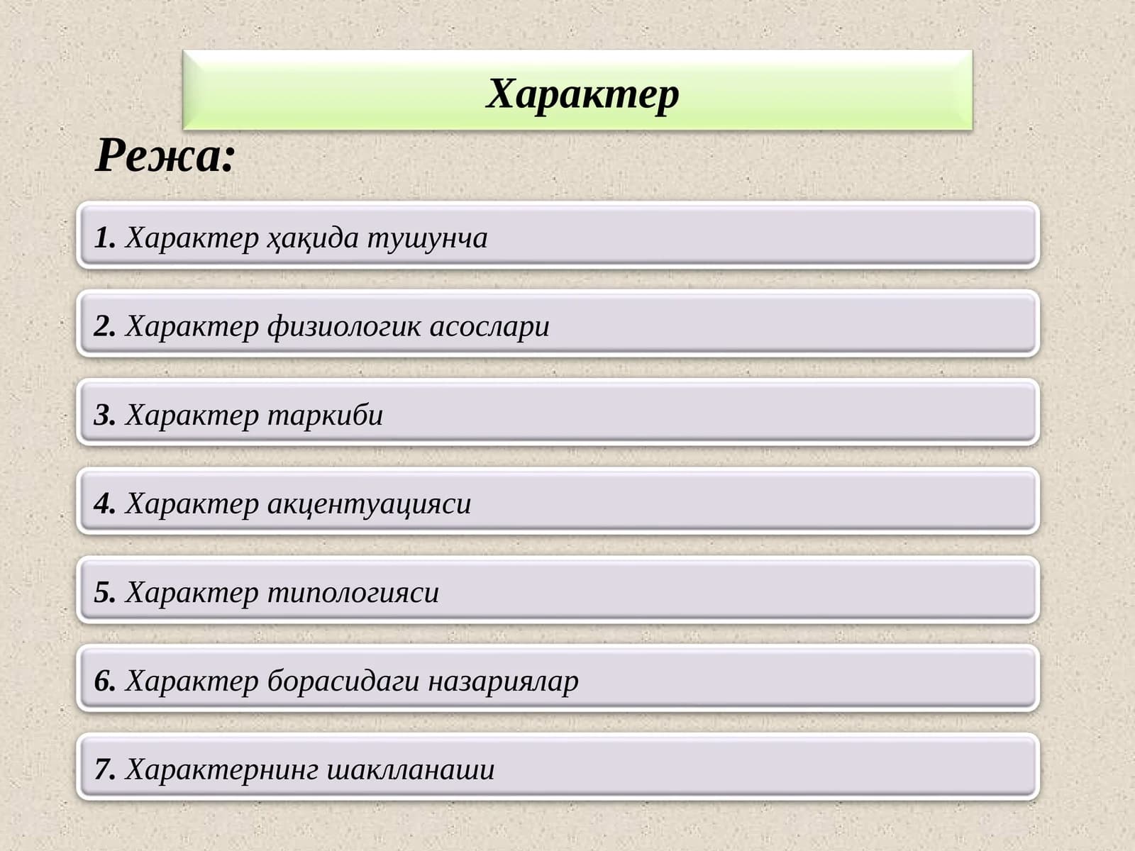 Характер