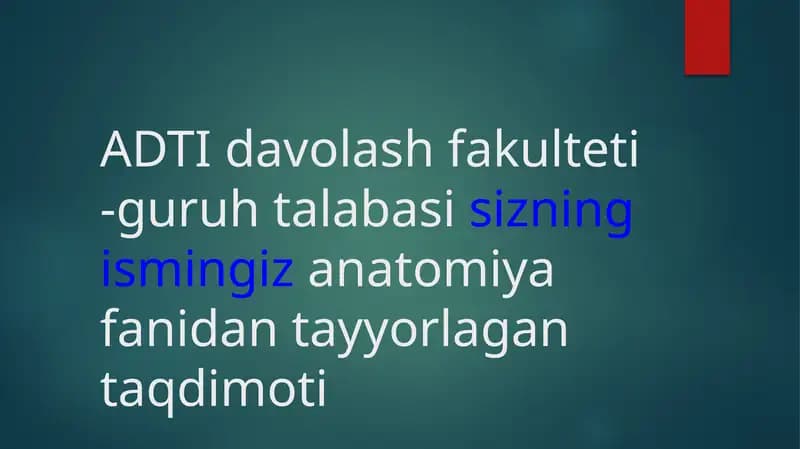 KALLA SUYAGINING YUZ QISMI SUYAKLARI