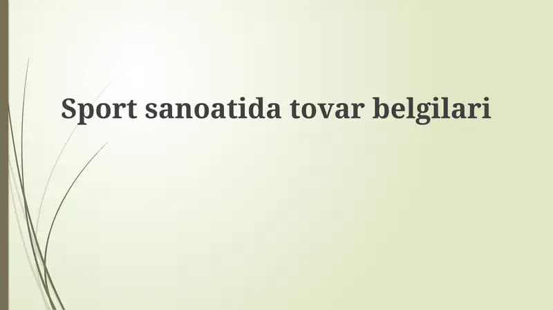Sportsanoatidatovarbelgilari