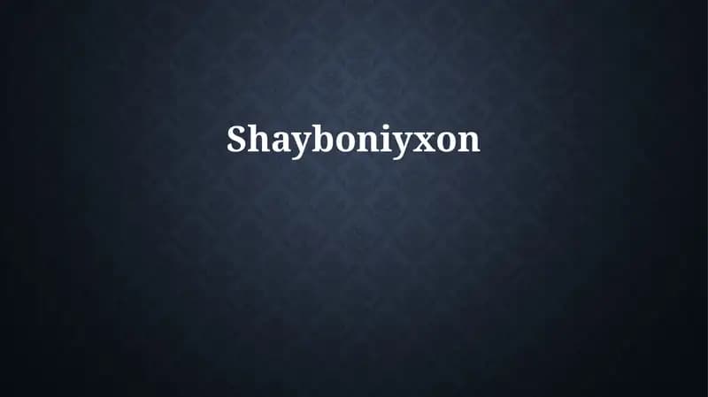 Shayboniyxon